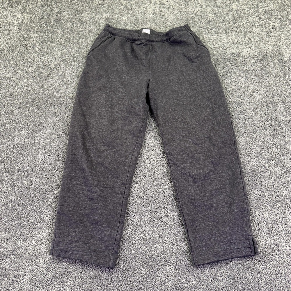 Blair Sweatpants Womens PL Gray Fleece Straight Leg Elastic Waist Pockets